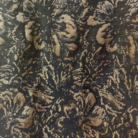 Cynthia Steffe Gold Floral Jacquard Popover Dress - Picture 10 of 14